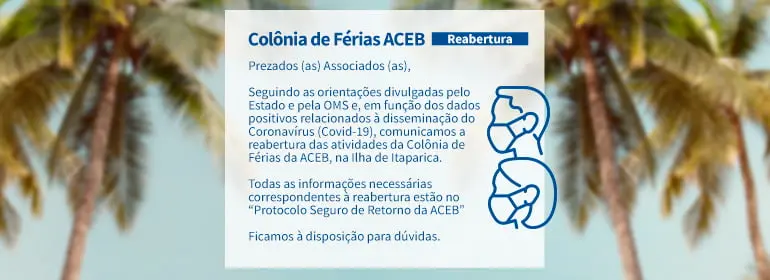 Protocolo de acesso à Colônia de Férias – ACEB