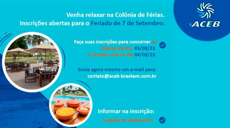 Inscrições para o Feriado de 7 de Setembro - Faça sua inscrição para concorrer a diárias.